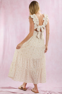 Emory Floral Ruffle Sleeve Maxi Dress