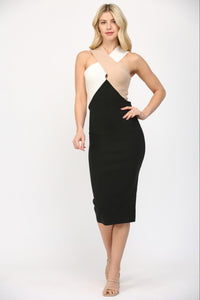 Mandie Color Block Ribbed Dress