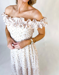 Emory Floral Ruffle Sleeve Maxi Dress