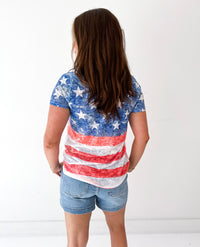 American Flag Burnout Tee