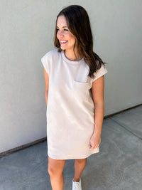 Ayana Textured Dress (Taupe)