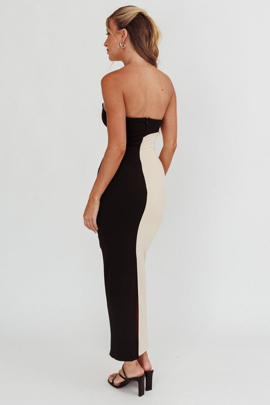 Yin Yang Strapless Bodycon Dress Yin Yang Strapless Bodycon Dress