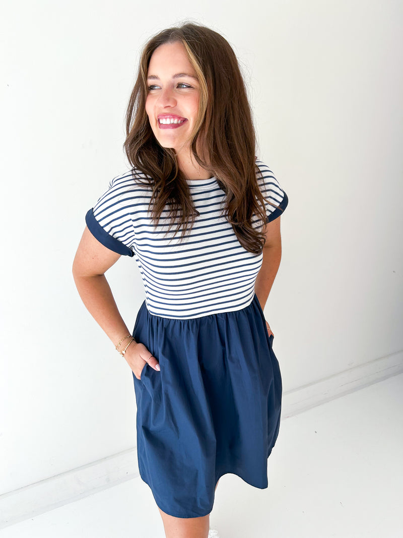 Haydyn Striped Mini Dress
