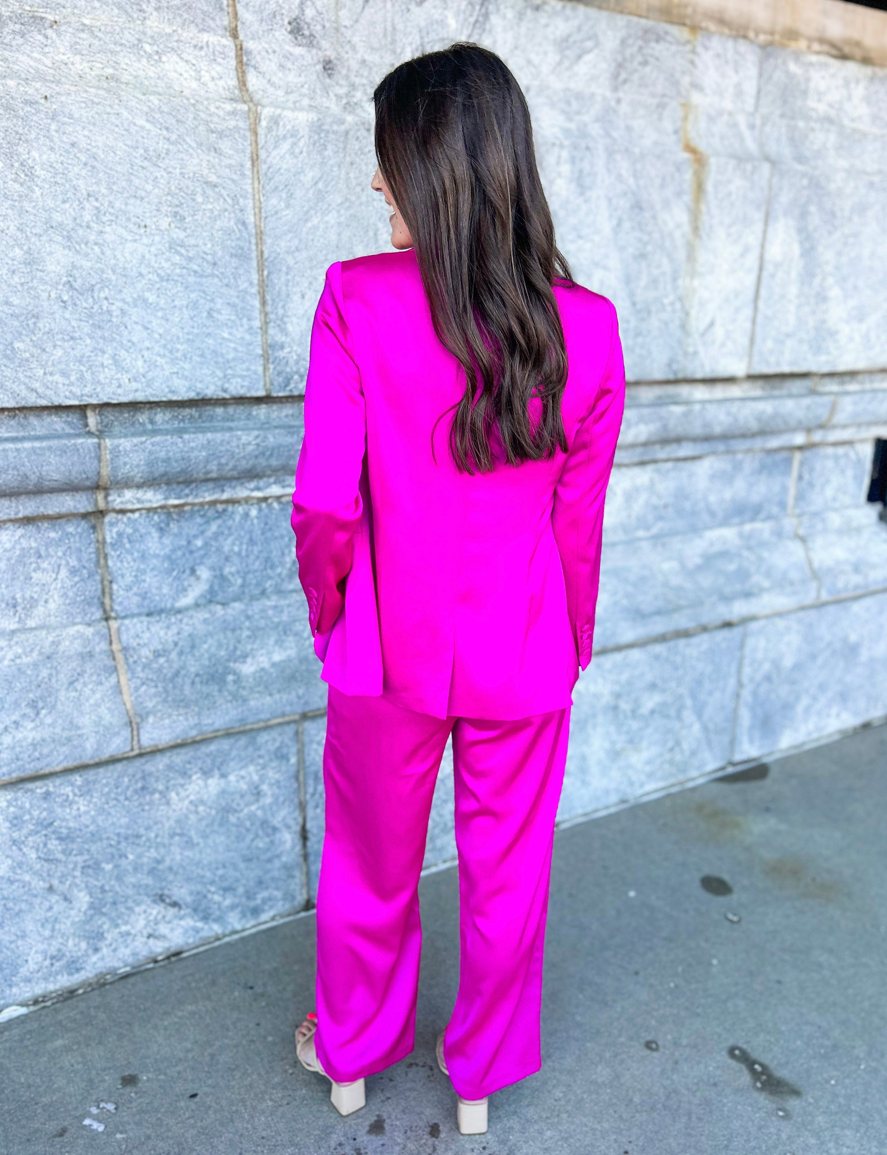 My Moment Satin Elastic Waist Pants (Magenta) – Nova Lee