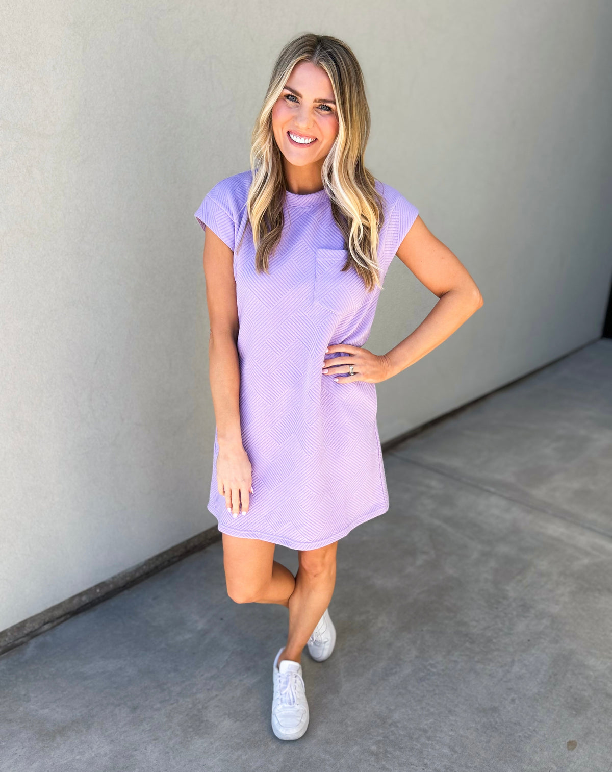 Ayana Textured Dress (Lavender)