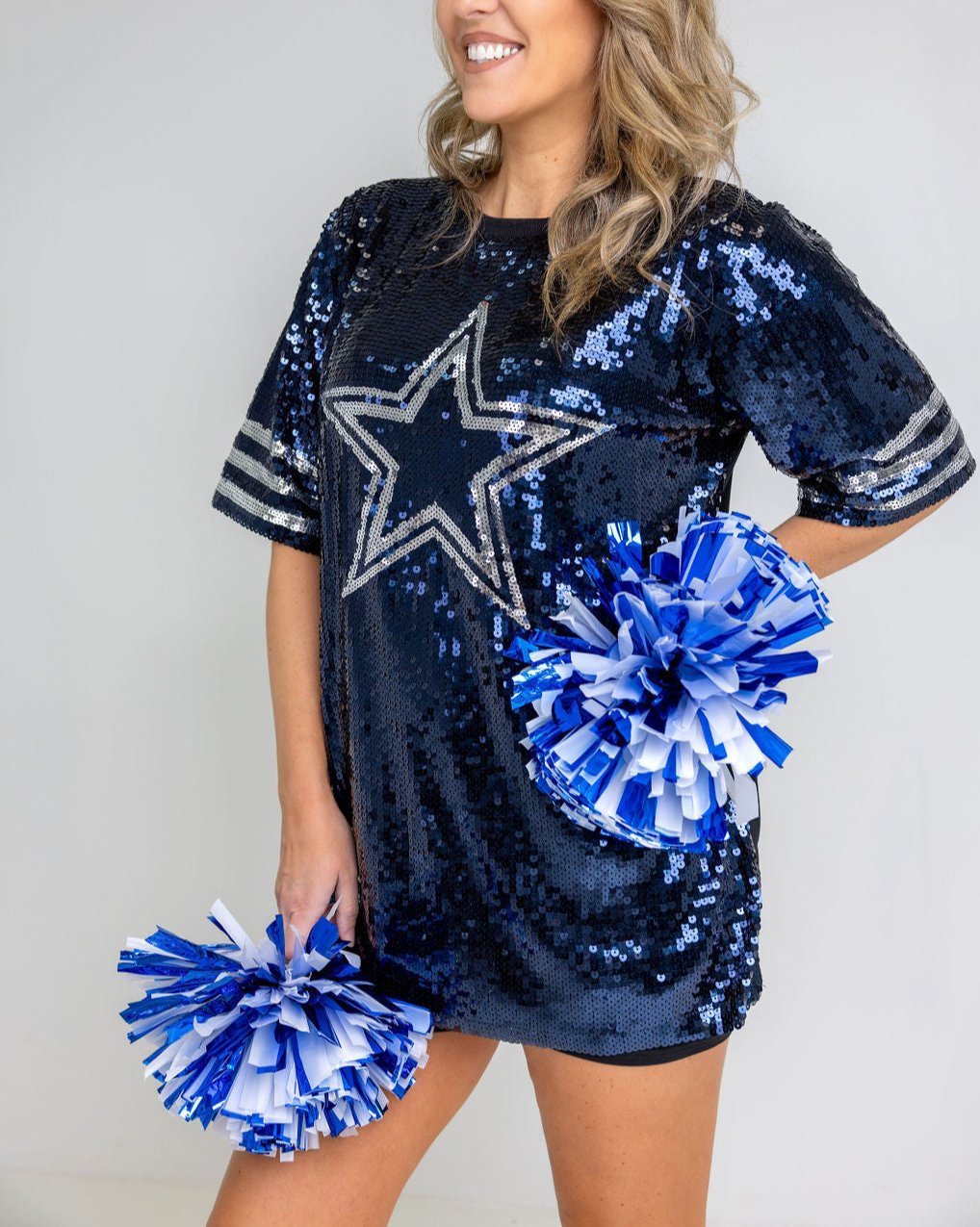 Dallas Cowboys Sequin Jersey Dress Nova Lee Boutique