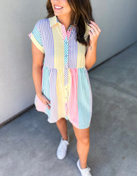 Lemon Blush Striped Dress