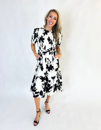 Carmella Smocked Floral Midi Dress