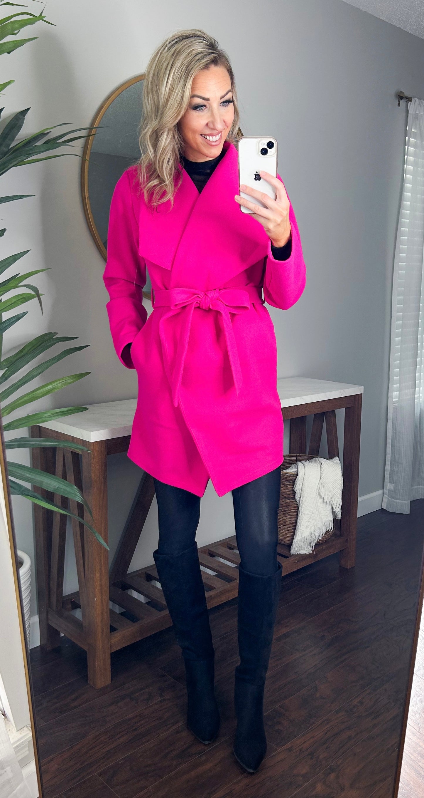 Vivi Open front Waist Tie Wrap Coat