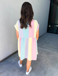 Lemon Blush Striped Dress