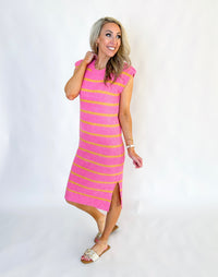 Cora Striped Midi Dress