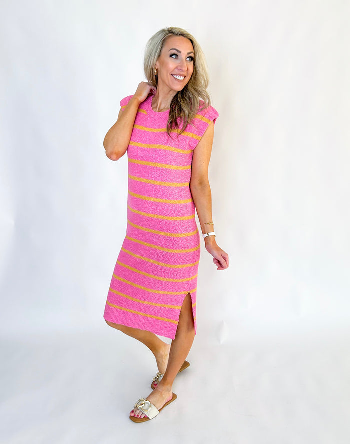 Cora Striped Midi Dress