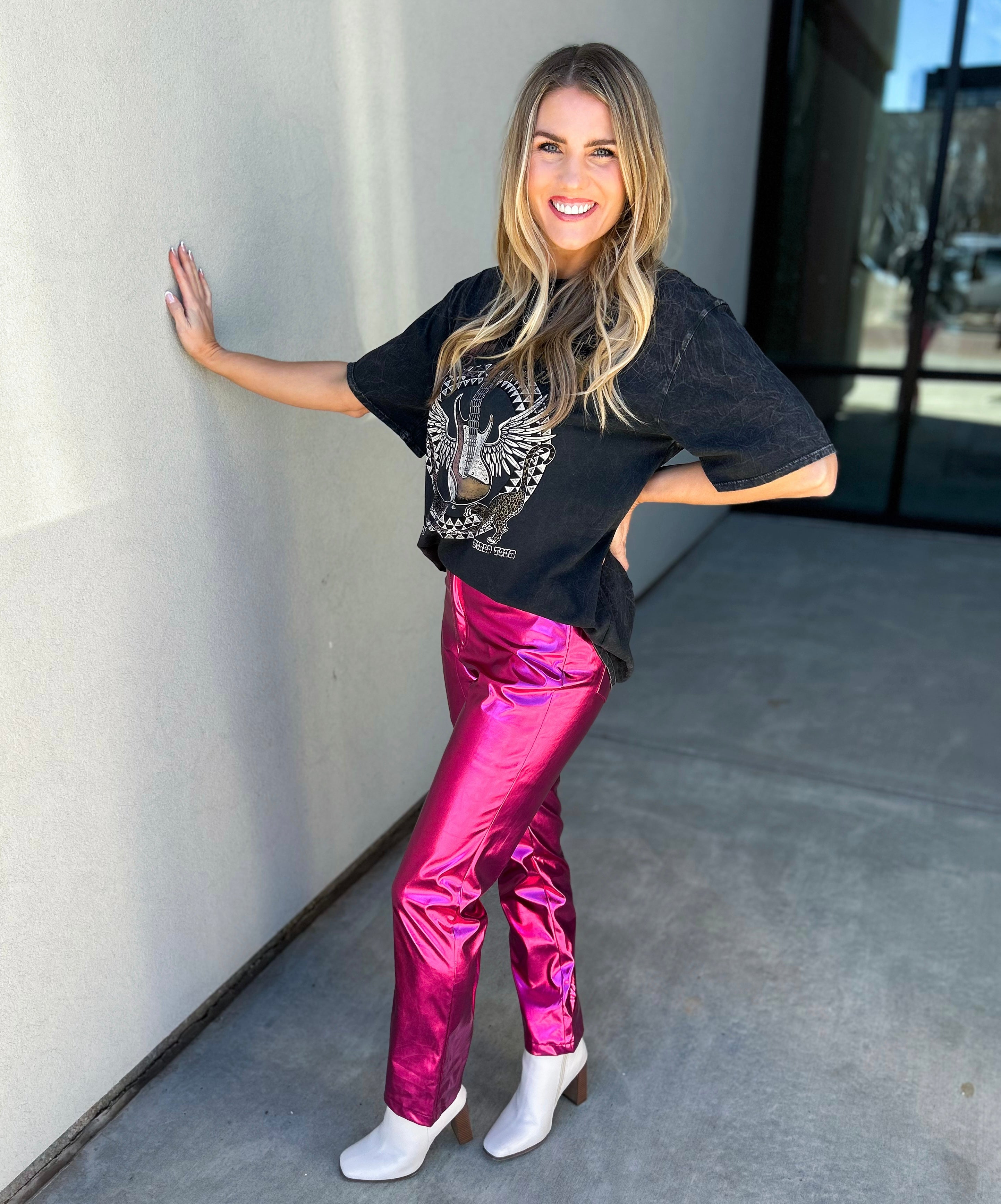 WornOnTV: Jennifer Hudson's pink leather pants on The Jennifer Hudson Show  | Jennifer Hudson | Clothes and Wardrobe from TV