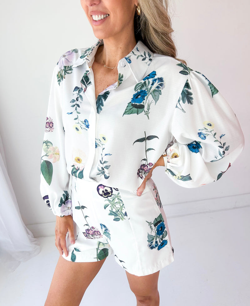 Garden Bliss High Waisted Shorts
