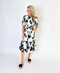 Carmella Smocked Floral Midi Dress