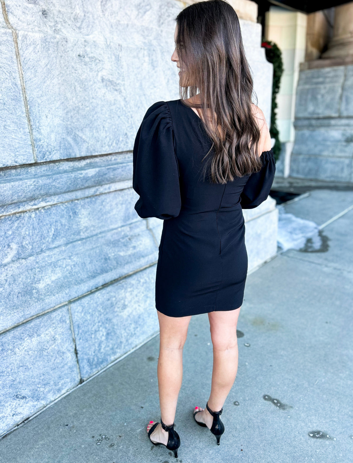 Isabelle One Shoulder Puff Sleeve Dress Isabelle One Shoulder Puff Sleeve Dress