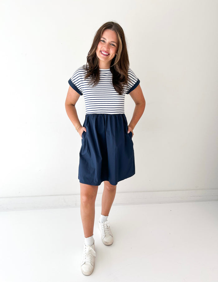 Haydyn Striped Mini Dress