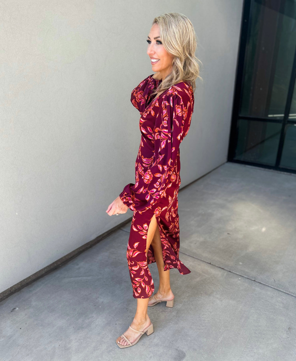 sangria satin dress Petal Satin Mini Dress in Sangria Red