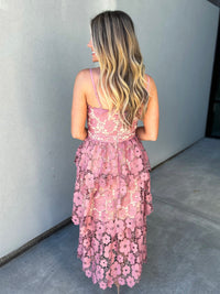 Lindsey Three Layer Flower Lace Dress