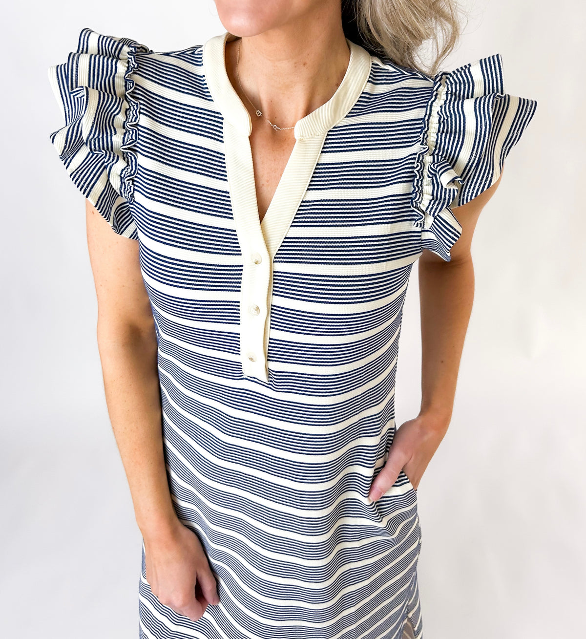 Ayla Striped Midi Dress