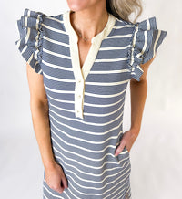 Ayla Striped Midi Dress