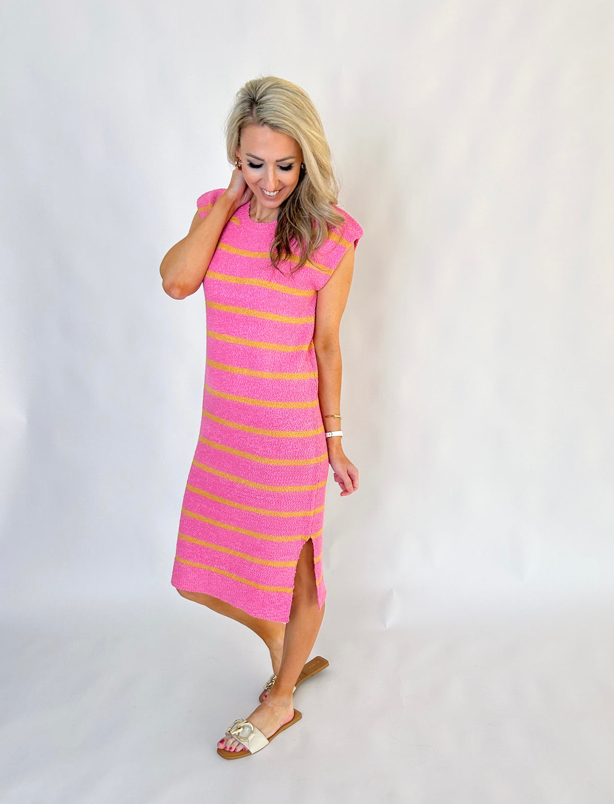 Cora Striped Midi Dress