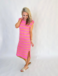 Cora Striped Midi Dress