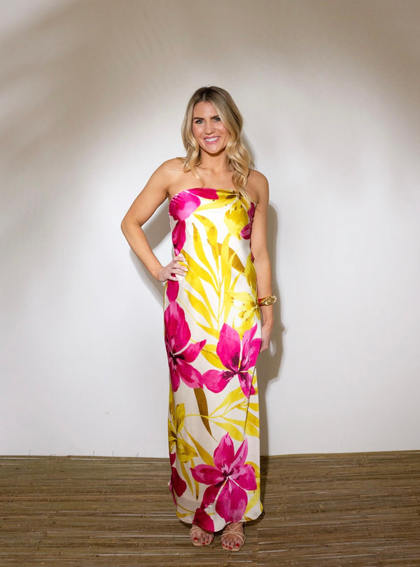 Honeysuckle Strapless Maxi Dress
