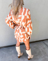 Shayla Long Sleeve Tie Romper