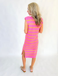 Cora Striped Midi Dress