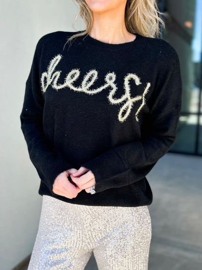 Cheers Tinsel Sweater (Black)