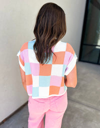 Jaxine Color Block Sleeveless Top