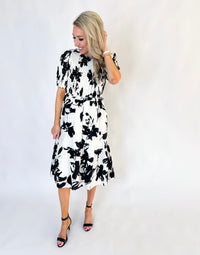 Carmella Smocked Floral Midi Dress
