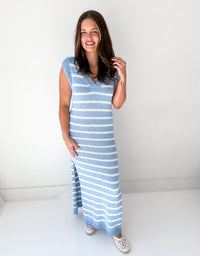 Tova Striped Sweater Midi Dress