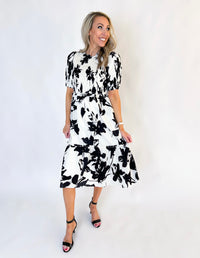 Carmella Smocked Floral Midi Dress