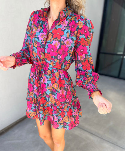 Mandy Floral Button Up Dress