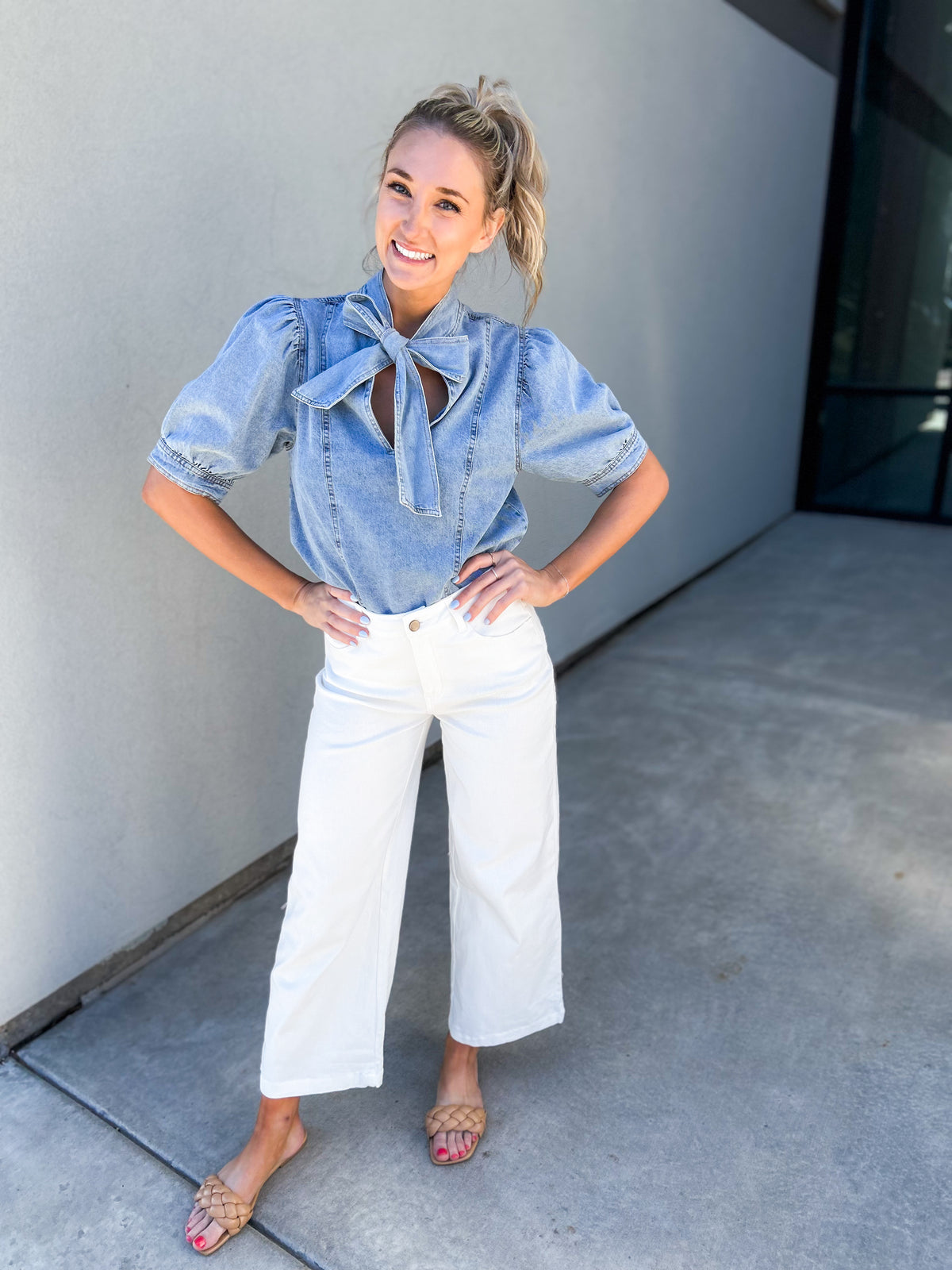 Wide Leg Jeans White Shirt And High Waisted Jeans High Waist Jeans