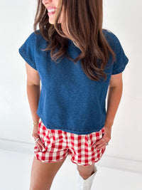 Mariah Denim Top