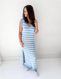Tova Striped Sweater Midi Dress