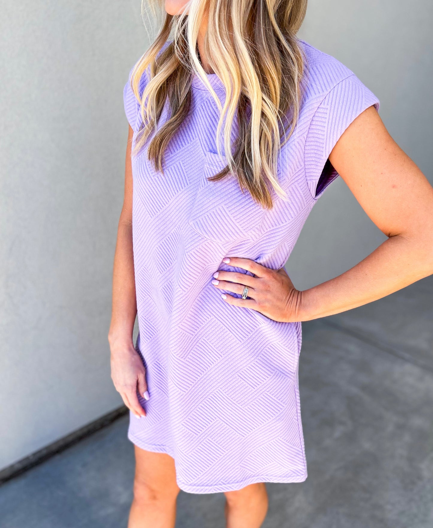 Ayana Textured Dress (Lavender)