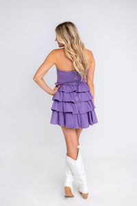 Chloe Ruffled Layered Dress (Purple)