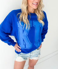 KU Very Oversized Sweatshirt (Royal Blue)