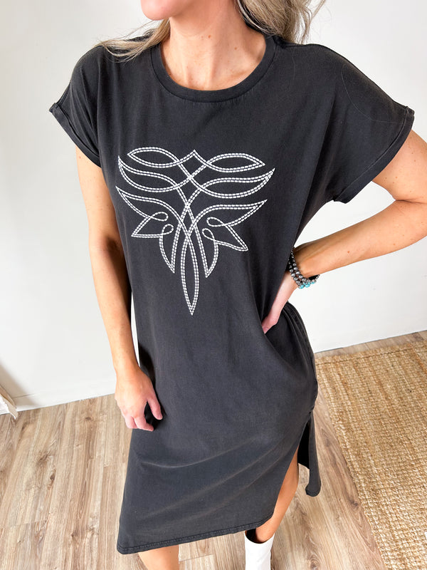Boot Stitch Maxi T-Shirt Dress