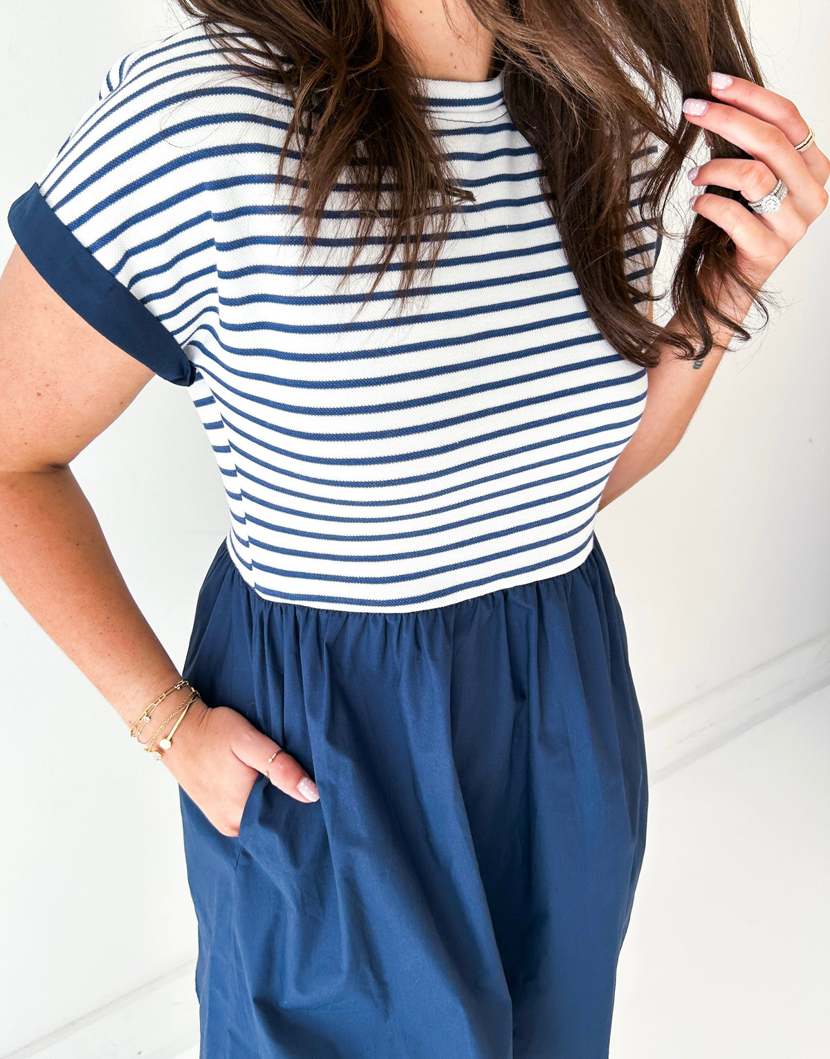 Haydyn Striped Mini Dress