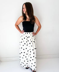 Mariah Strapless Polka Dot Maxi Dress