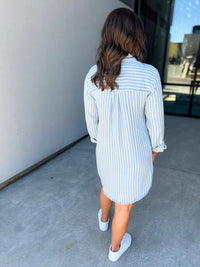 Donnelly Striped Tencel Shirt Dress