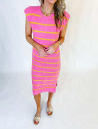 Cora Striped Midi Dress