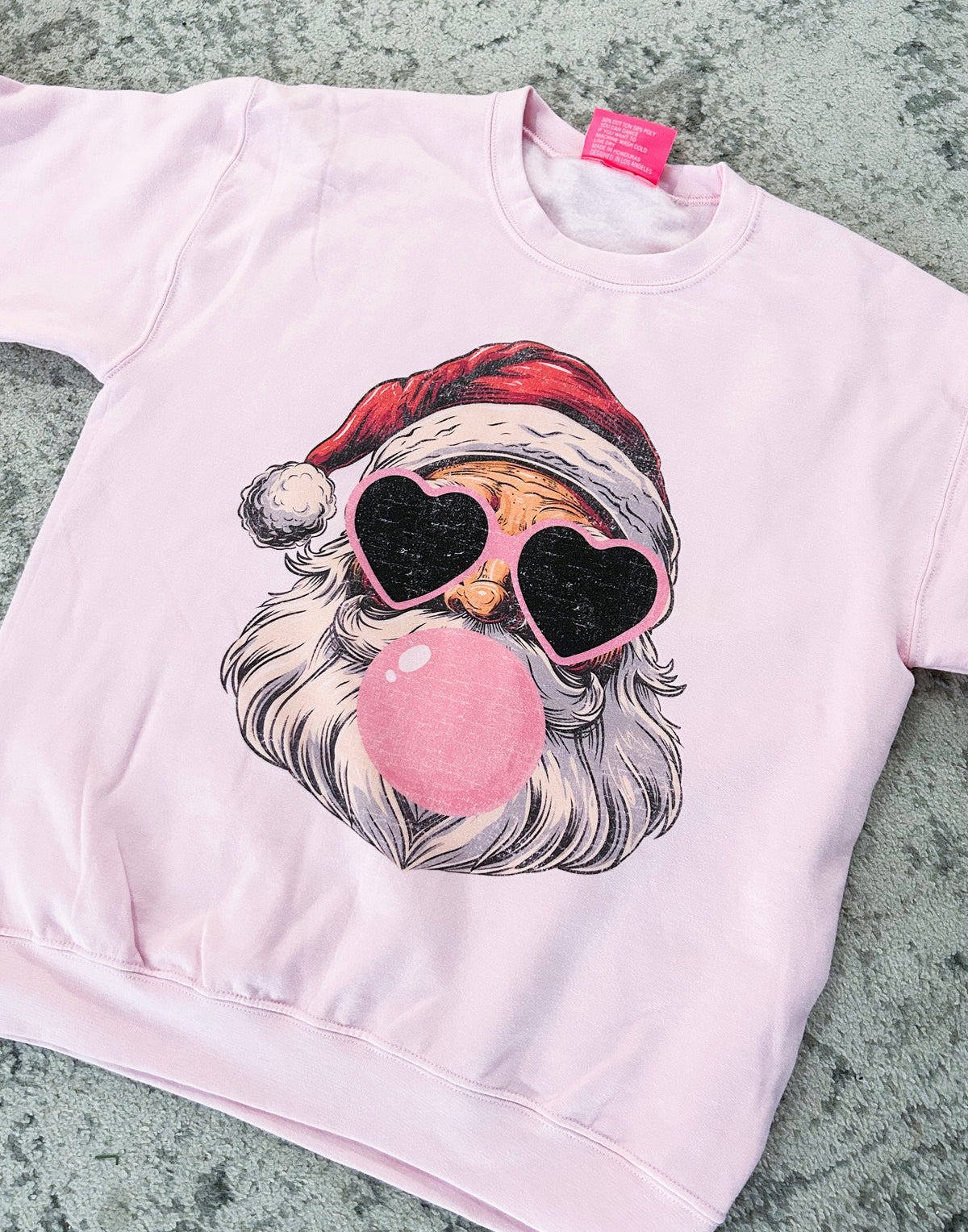 Bubble Gum Jolly Santa Sweatshirt