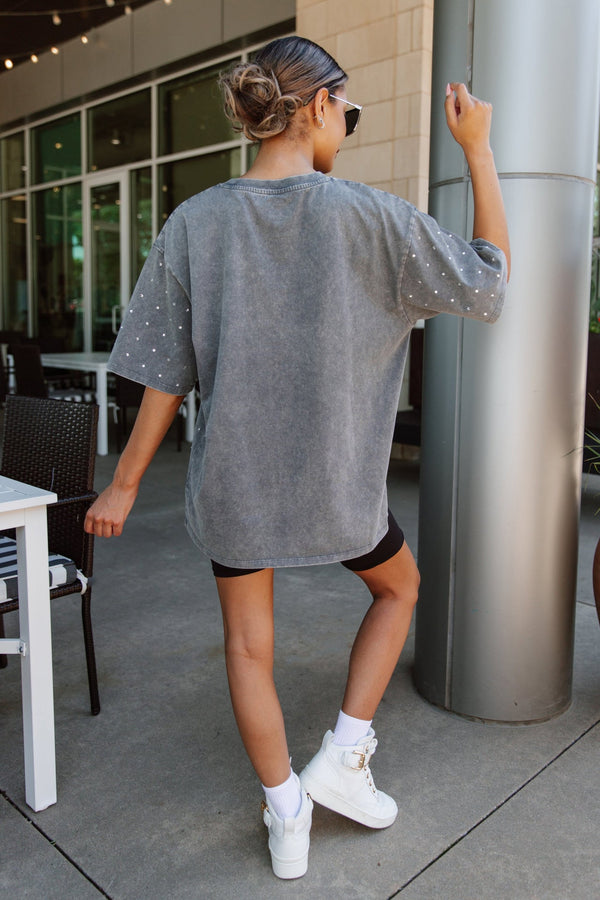 Kansas City Chiefs Rhinestone Oversized Tee