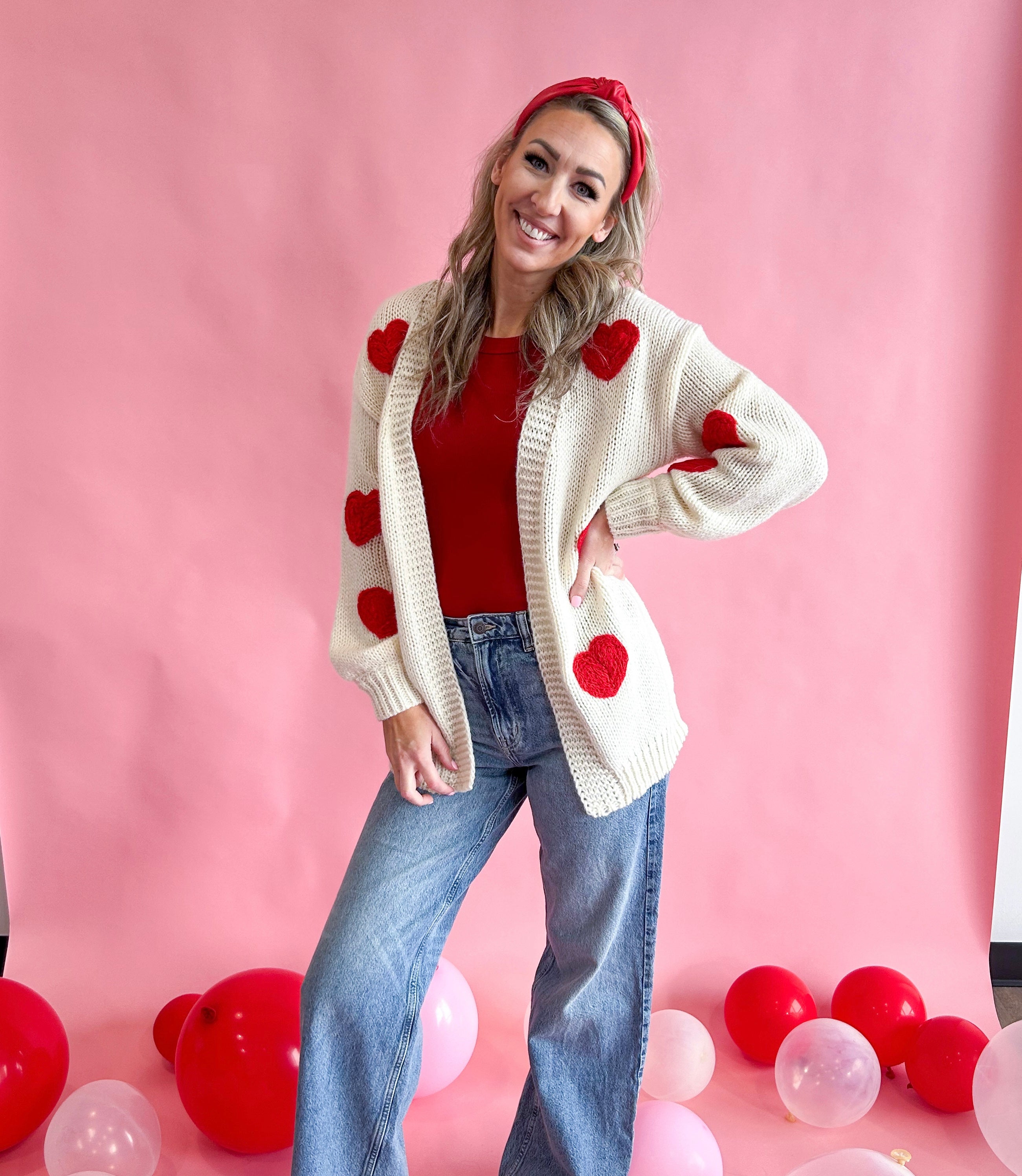 Be Mine Heart Embroidered Knit Cardigan – Nova Lee Boutique